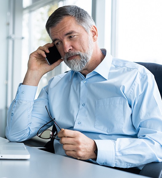 Man calling to schedule an appointment