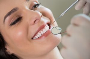 Woman at dental examination