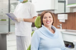 woman in dental chair