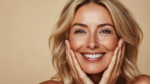Middle-aged woman with confident, beautiful smile
